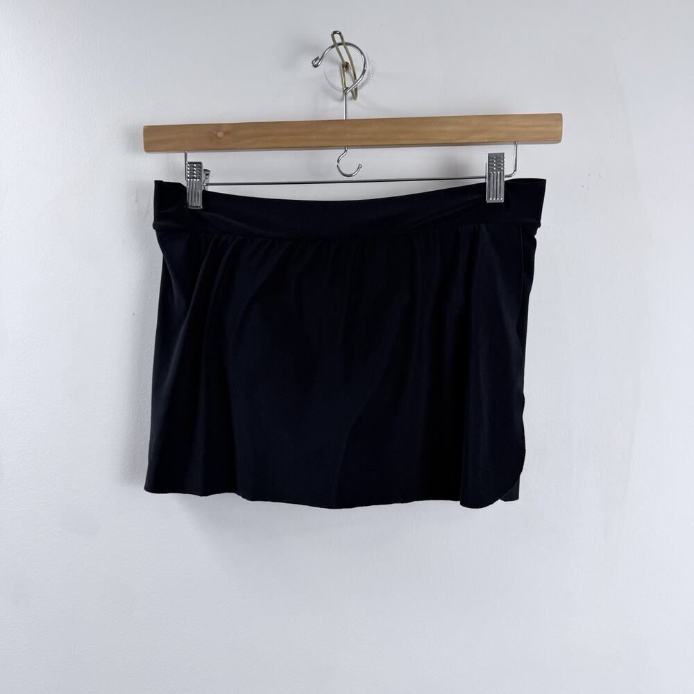 Magicsuit Solid Tennis Skirt Women's Size 10 Black Side Slit